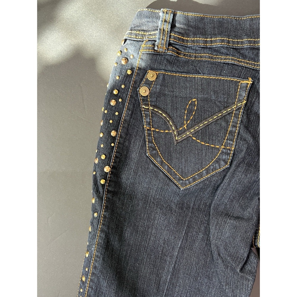 Vintage Southpole‎ Jeans Women's Size 9 - Skinny - Y2K - Gold Accents - Picture 9 of 9